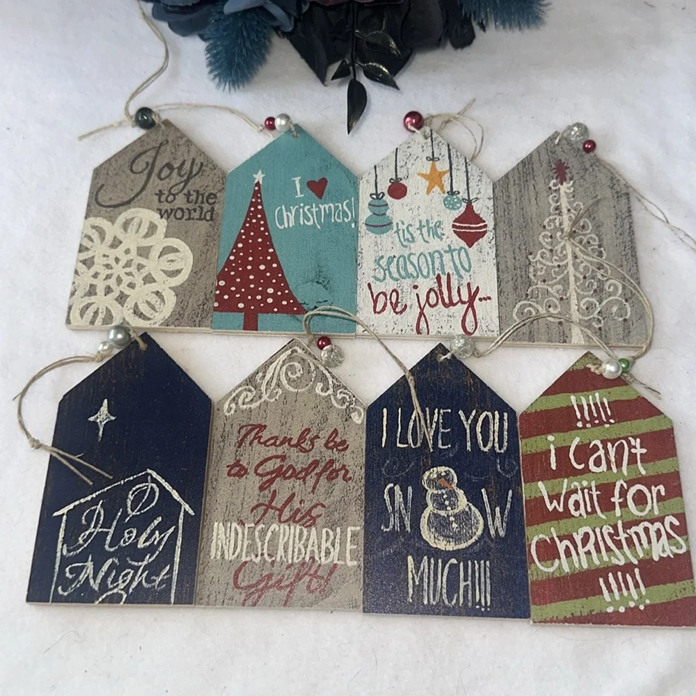 Handmade wooden ornament Scripted Simplicity Handcrafted Rustic Cottage Core NEW